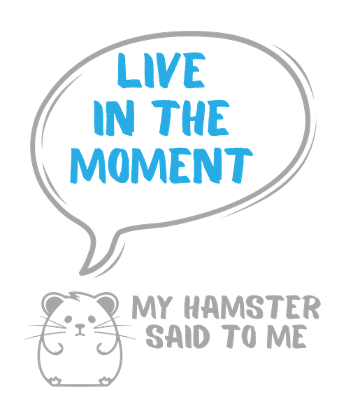 My hamster said to me: Live in the moment